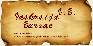 Vaskrsija Bursać vizit kartica